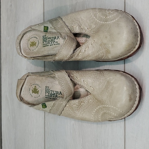 El Naturalista Womens Leather Clogs Mule Shoes sz 37 US 7 - Picture 3 of 13